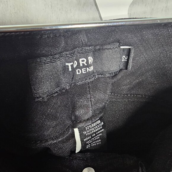 Torrid Womens Jeans Ankle Skinny Denim Black Mid Rise Size 12 - Picture 3 of 6